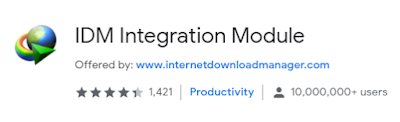 Add-Ons Extensions - IDM for Google Chrome