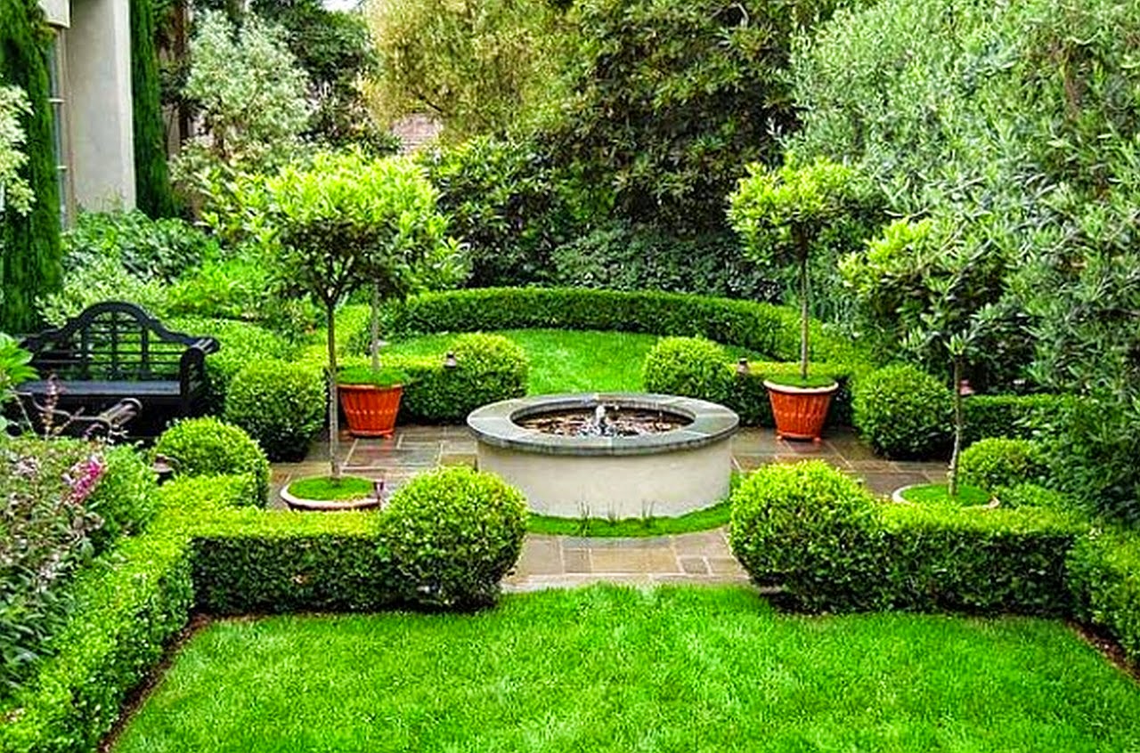 amazing front yard and back yard landscape. | Home_Plan Tz