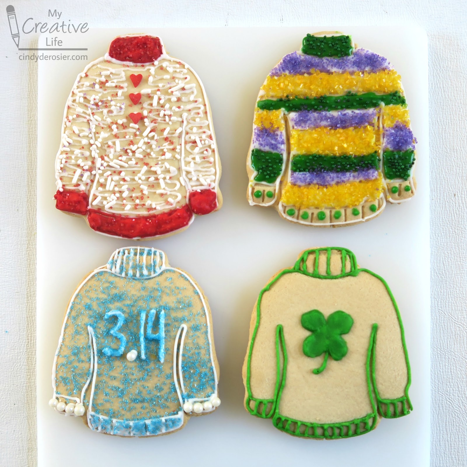 Cindy deRosier: My Creative Life: Festive Holiday Sweater Cookies