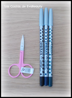 Tijeras cejas y Lápices ojos Pinkduck en Primor