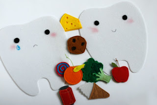 Little Happy tooth Sad tooth - Dental Health educational set handmade by TomToy