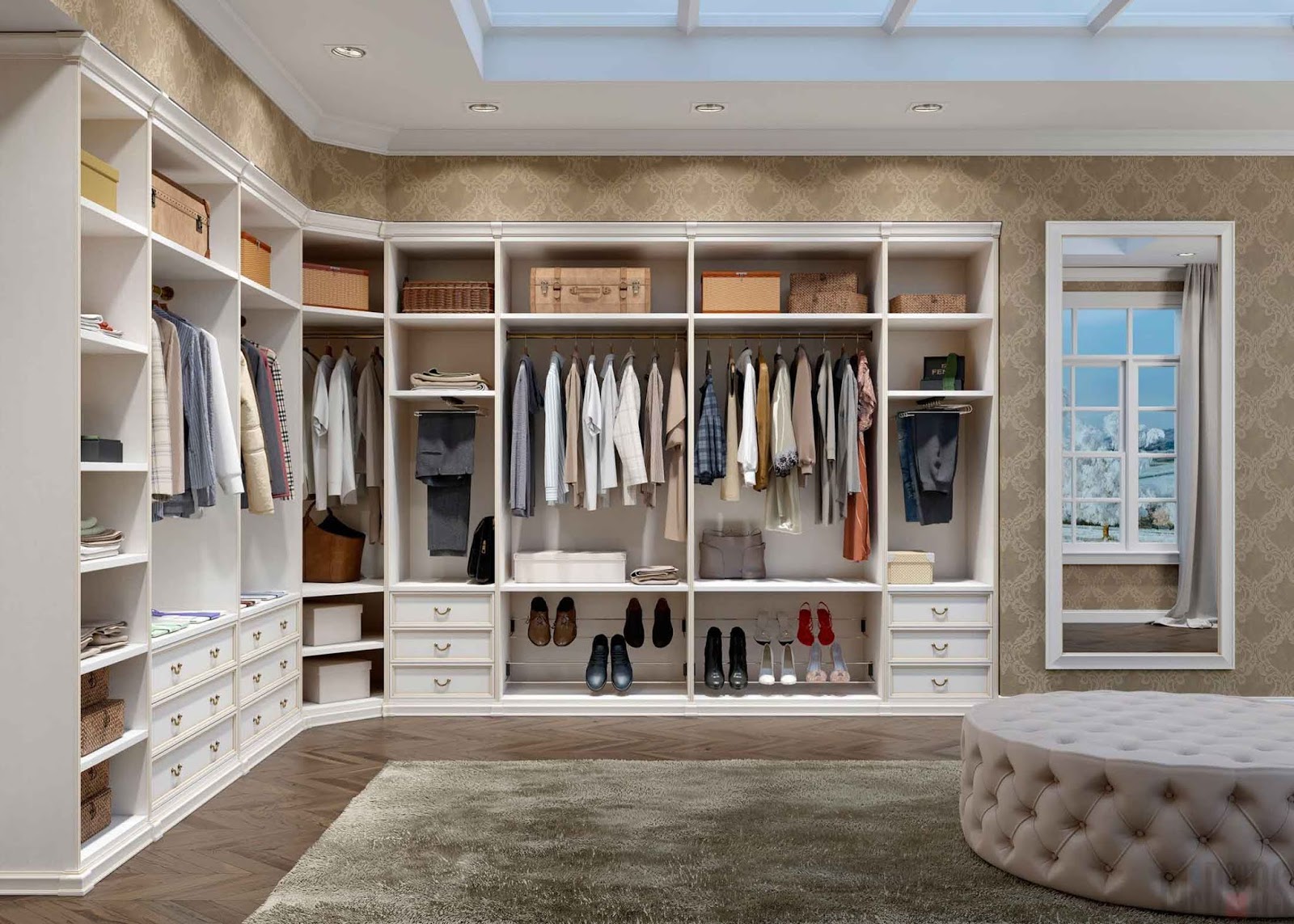 Dressing room design layout ideas