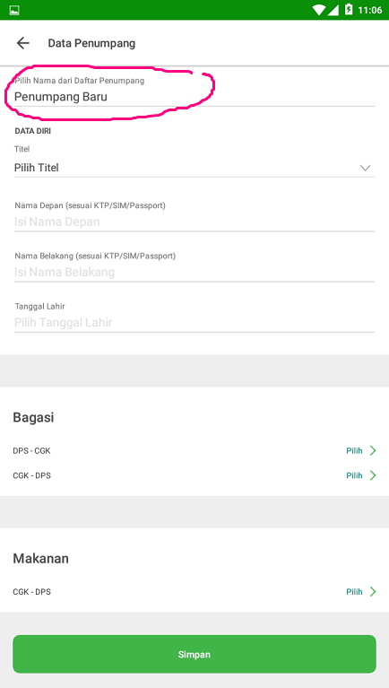 Mengisi Data Penumpang Peswat di Aplikasi Marketplace Tokopedia. Mengisi Data Penumpang Peswat di Aplikasi Marketplace Tokopedia.