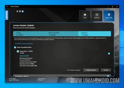 Memperbarui BIOS Lenovo di Windows 10