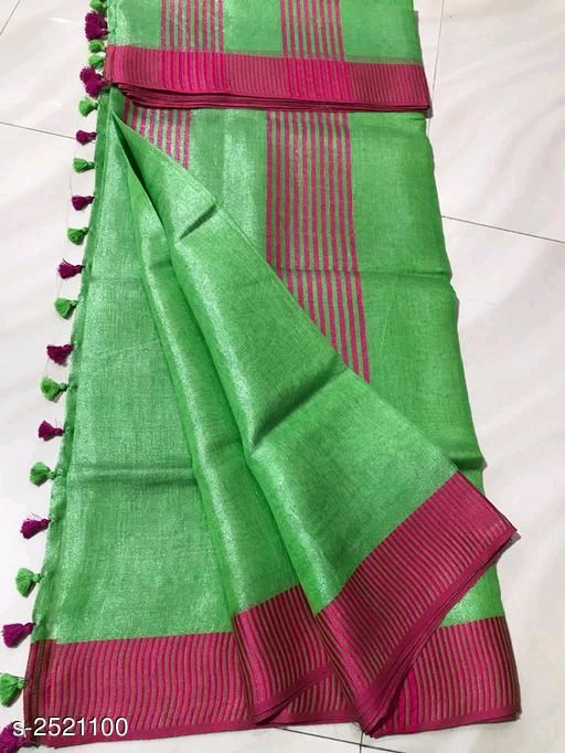 Tissue Linen Saree: ₹1620/- free COD WhatsApp +919730930485