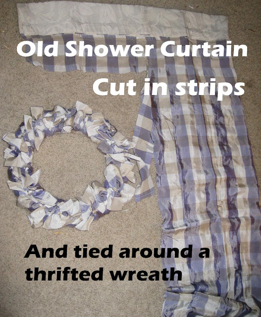 Kammy's Korner Shower Curtain Rag Wreath
