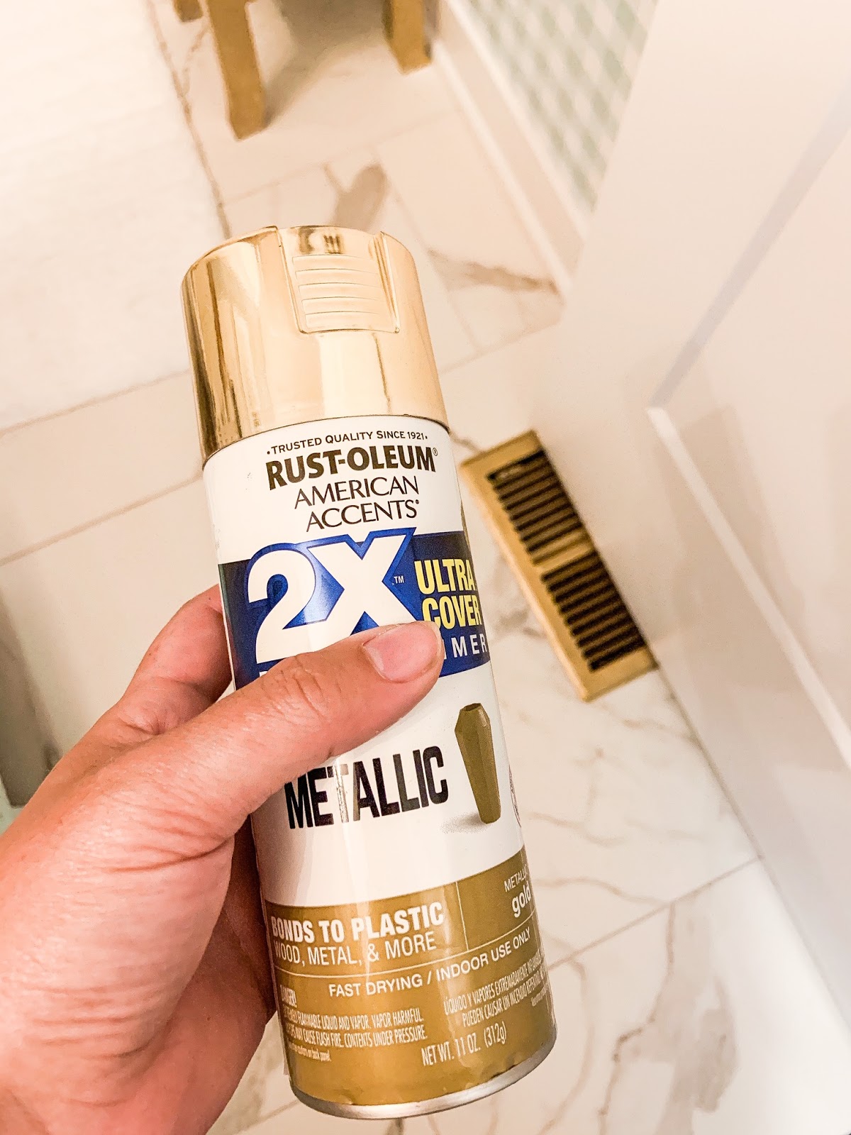 Gold Spray paint vent covers