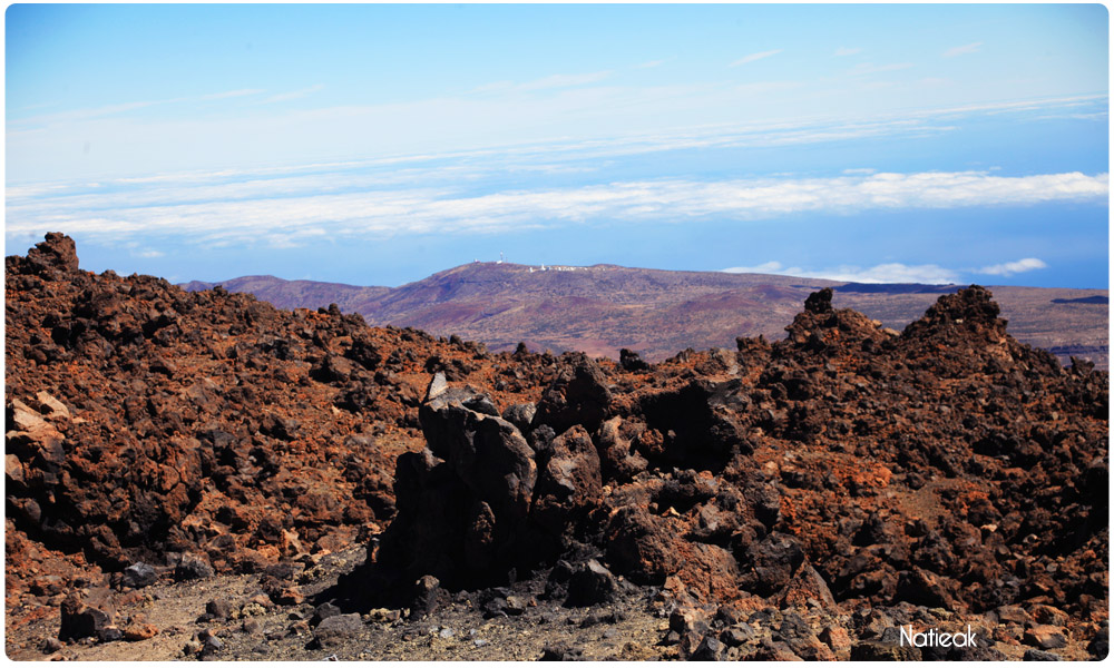 Vue du Pic de Teide sur l'Observatoire astronomique des Canaries