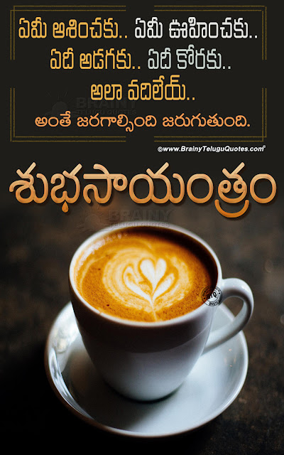 good evening messages in telugu, quotes on good evening in telugu, telugu subhasayantram