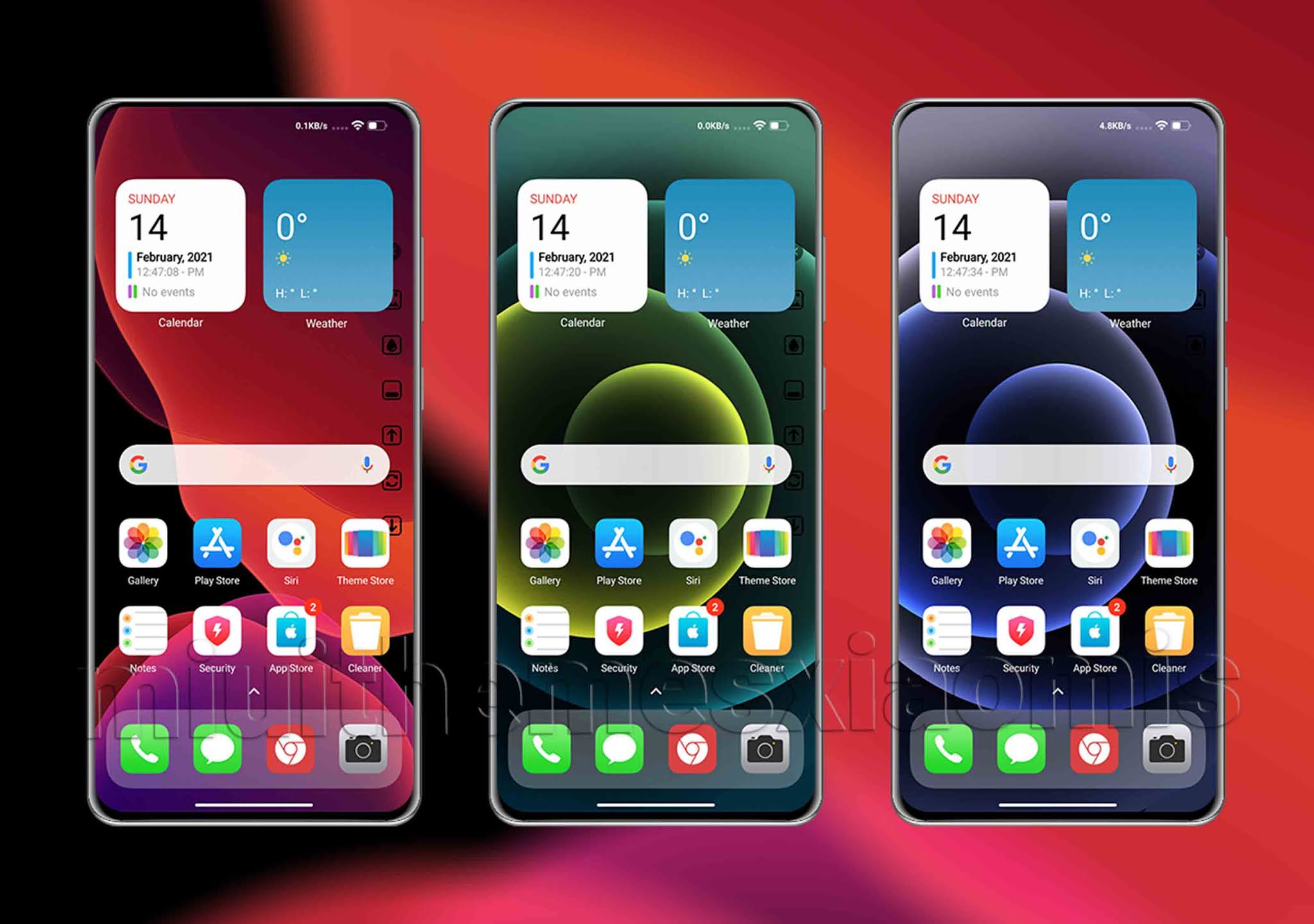 iOS Fredoom MIUI Themes With Premium iOS 14 Widgets Theme For Xiaomi