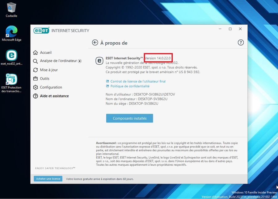 Cle de licence eset nod32 gratuit