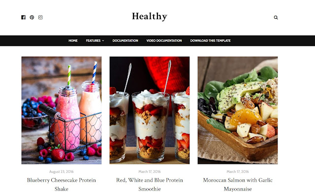 Healthy Food Blogger Template