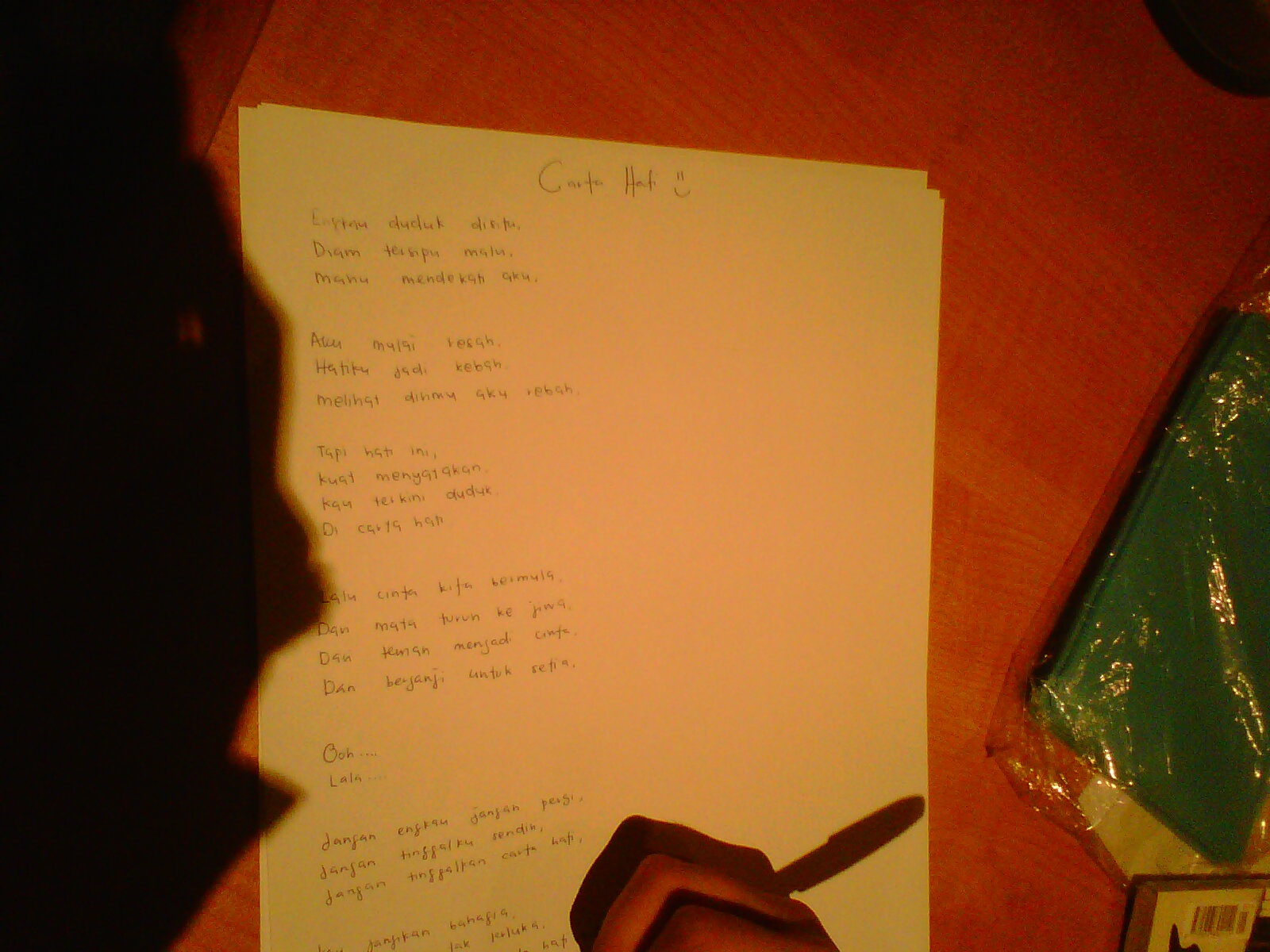 Lirik Lagu Carta Hati Arsia Lirik