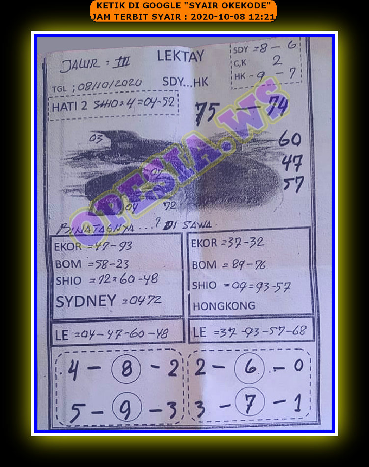1 New Message Kode Syair Singapore 8 Oktober 2020 Forum Syair Togel Hongkong Singapura Sydney