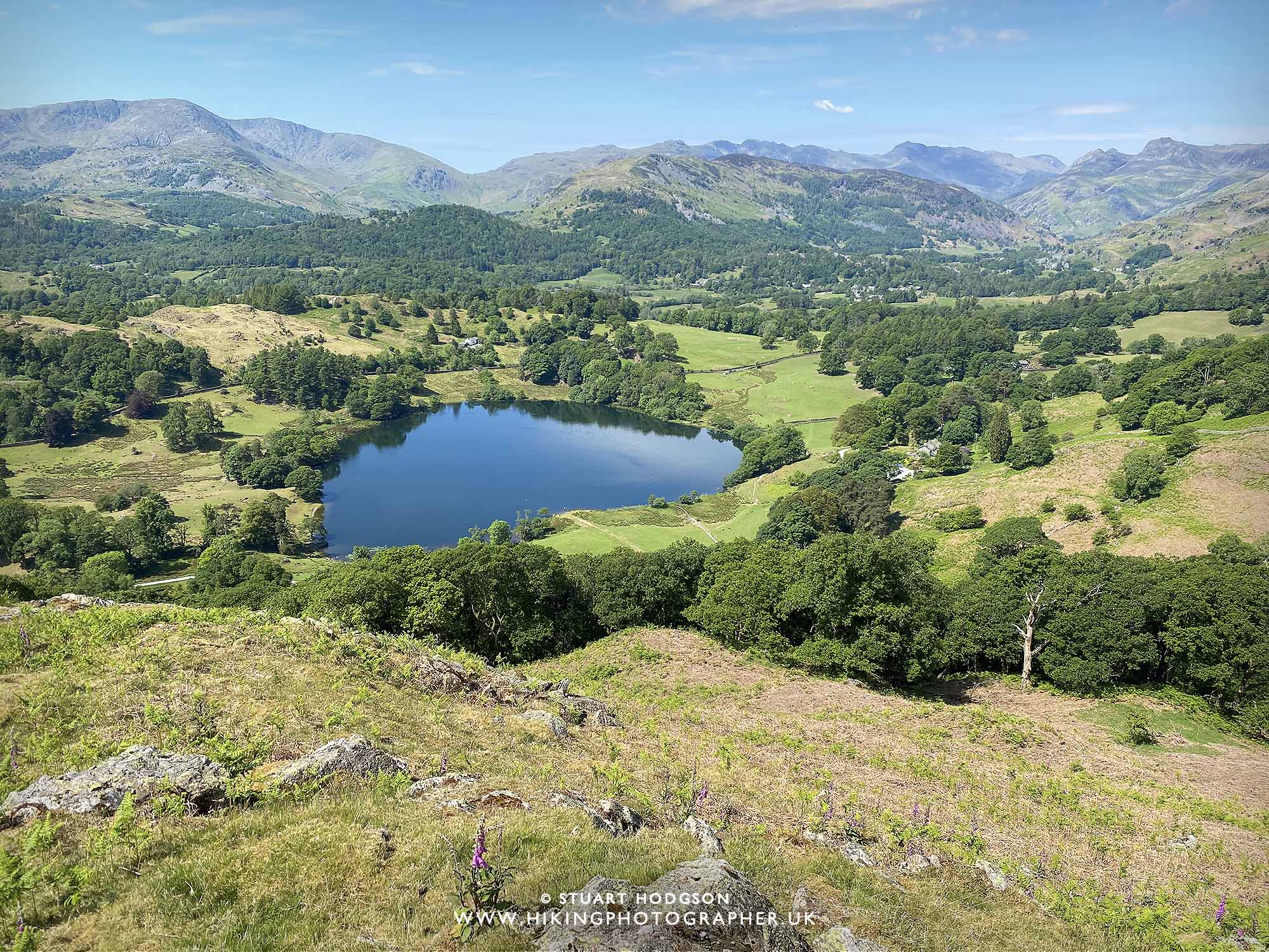 Loughrigg Fell Langdale Windermere Ambleside Walk map route Grasmere Lake District lakes