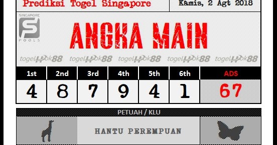 PREDIKSI SINGAPORE POOLS 2 AGUSTUS 2018 Prediksi Togel Hari Ini