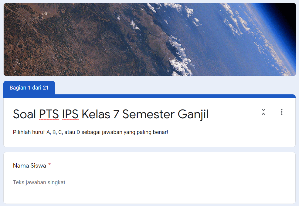 Soal Pts Online Mata Pelajaran Ips Kelas 7 Semester Ganjil Tahun Pelajaran 2020 2021 Didno76 Com