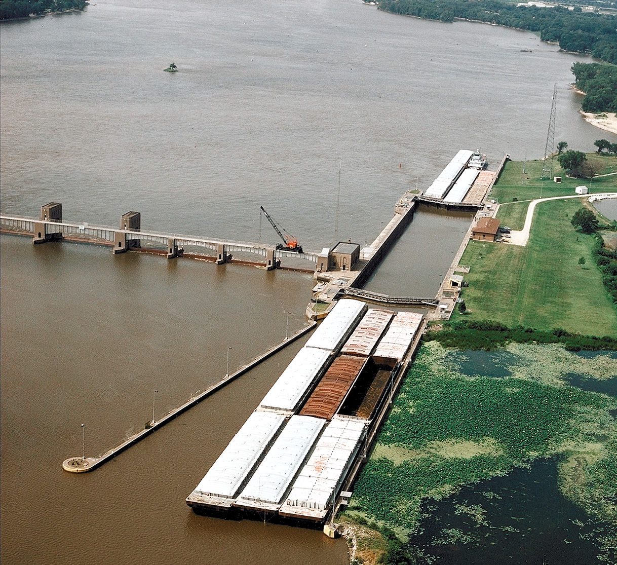 Industrial History Mississippi Lock and Dam 14 near Bettendorf, IA