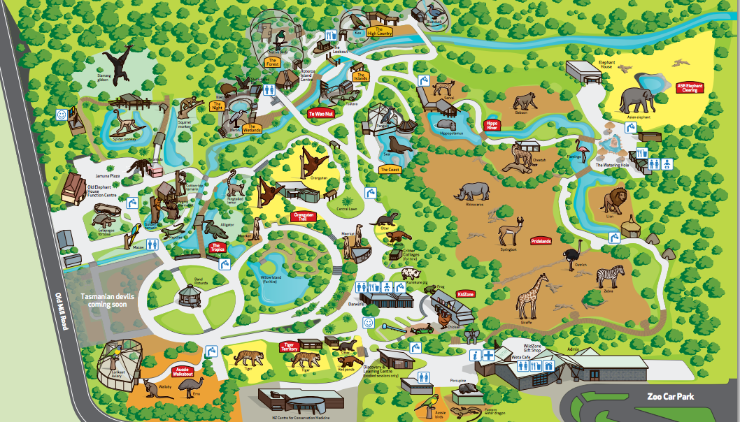 Схема ленинградского зоопарка