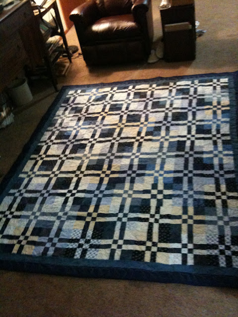 My All: Blue on Blue Birthday Quilt