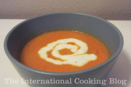 Tomato Cream Soup with Goat Cheese