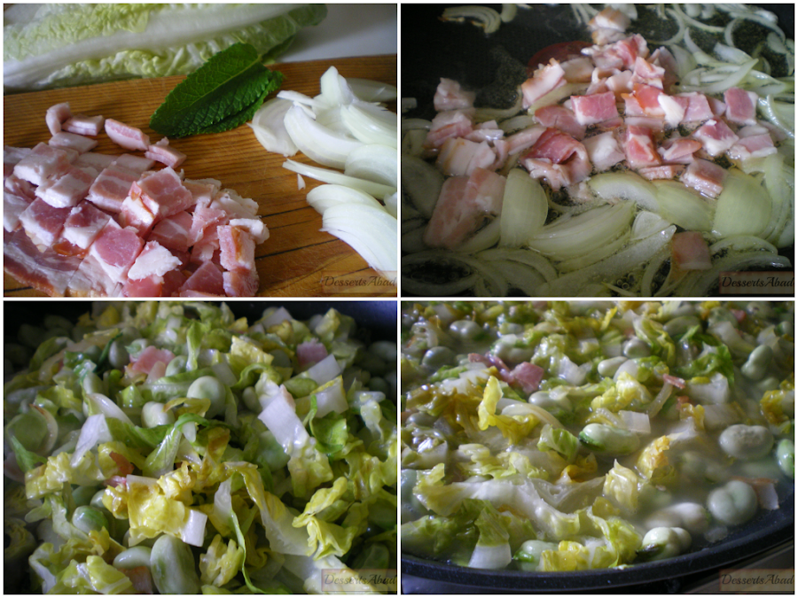 Tagliatelle con habas frescas (Elaboración)