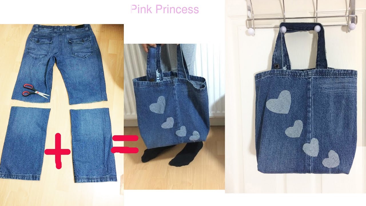 To the world of live 10 Min DIY Tote bag made with unused Jeans