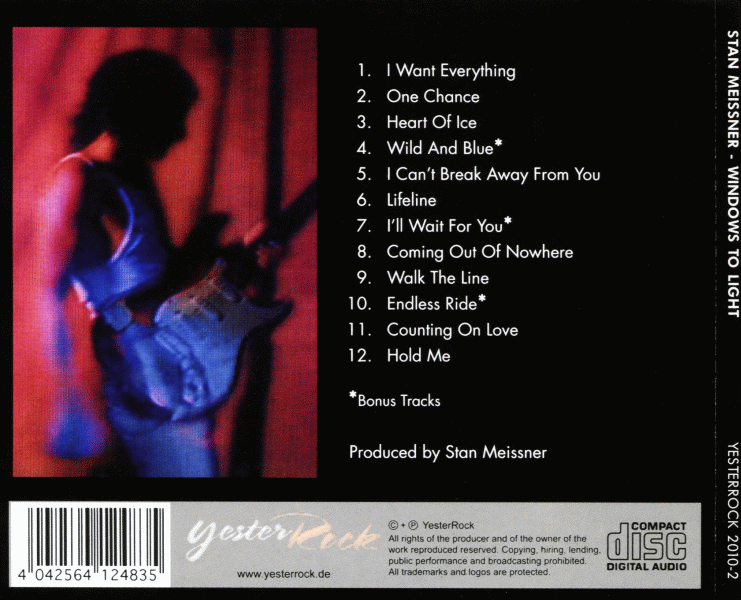 STAN MEISSNER - Windows To Light [YesterRock remaster +3] back