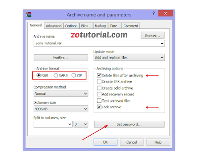 3 Langkah Cara Mengunci File/Folder Dengan Password (WinRAR)