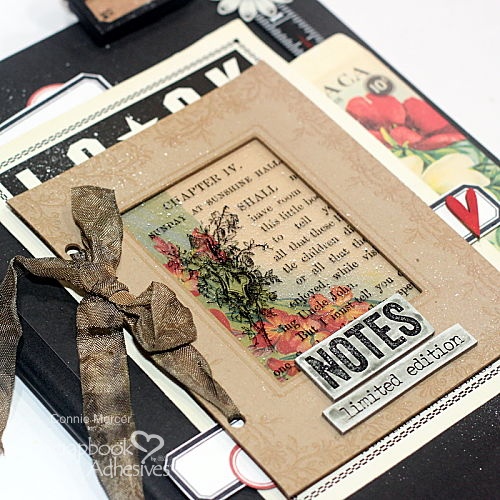 crafty goodies A Composition Notebook remake with Scrapbook Adhesives