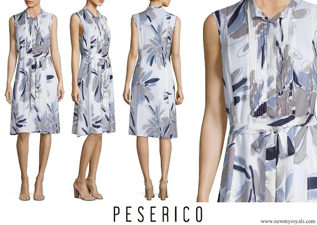 Princess Marie wore Peserico Floral Bib Front Dress