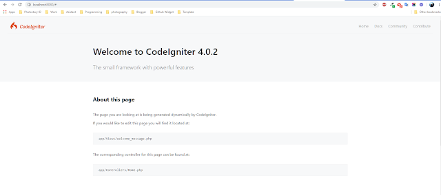 Cara mudah melakukan instalasi Codeigniter 4 lewat composer