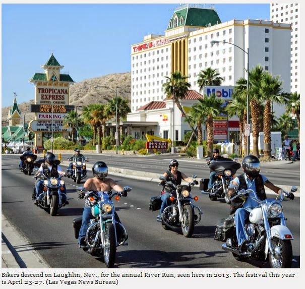 Laughlin Buzz Nevada Bikers get ready to roll into Laughlin for river