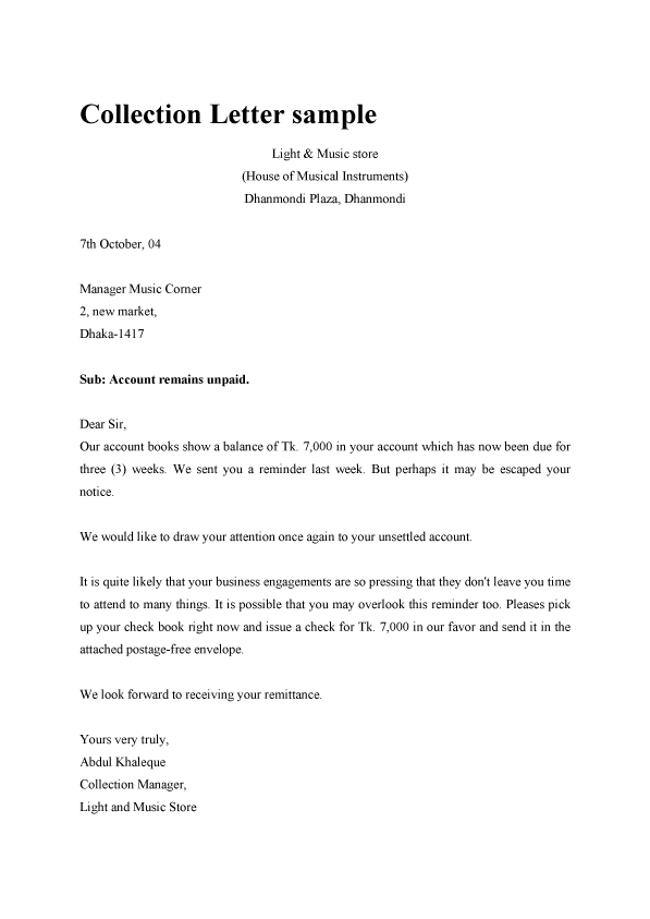 What Is A Dunning Letter Social Letter