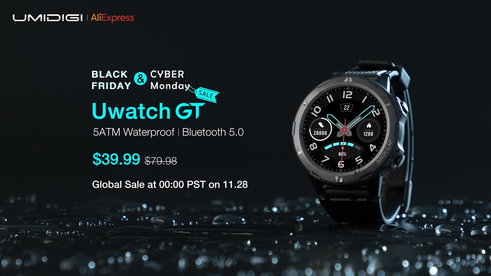 Umidigi Uwatch GT com resistência à