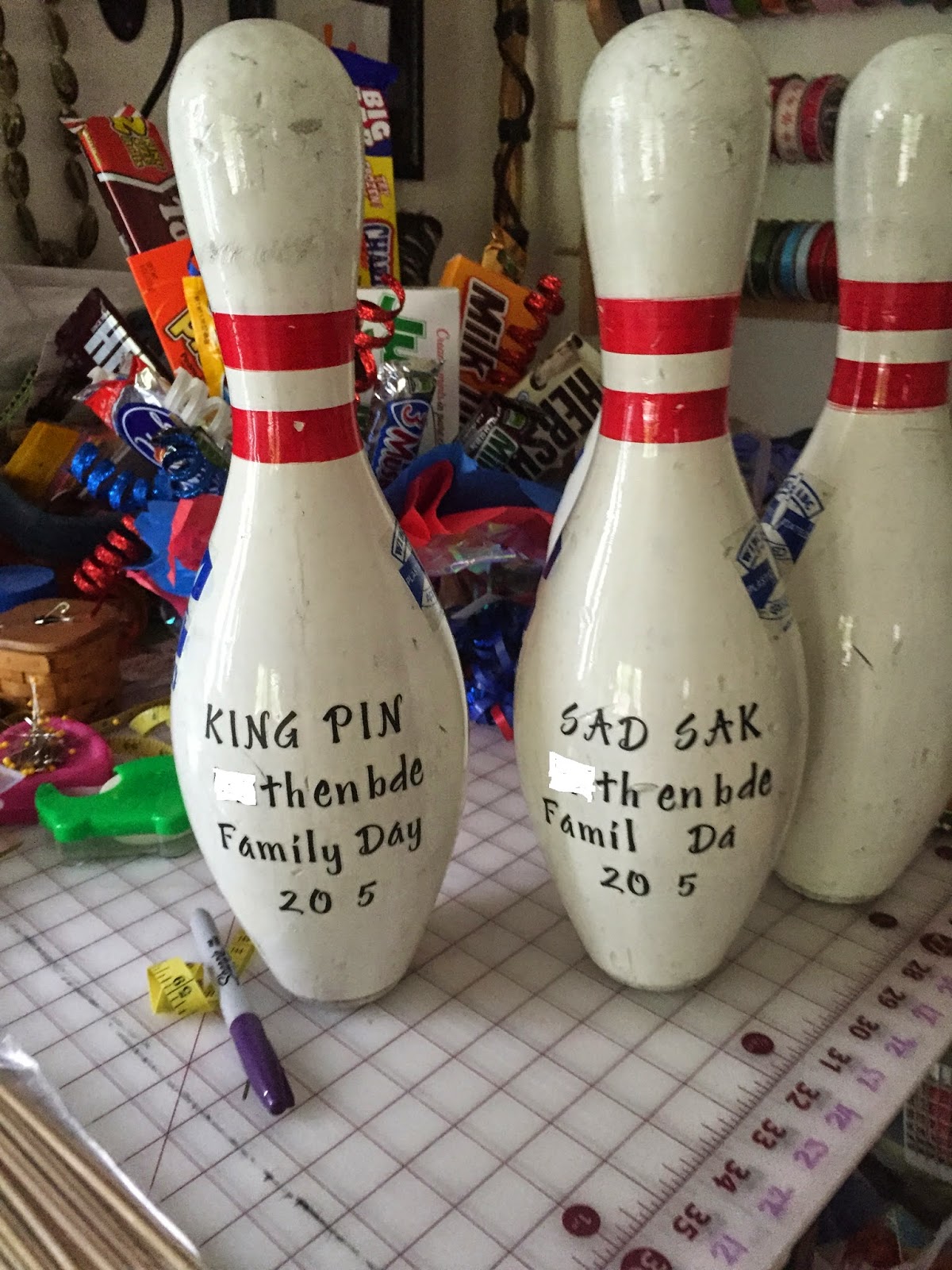 Army Wife Quilter Bowling Pin awards