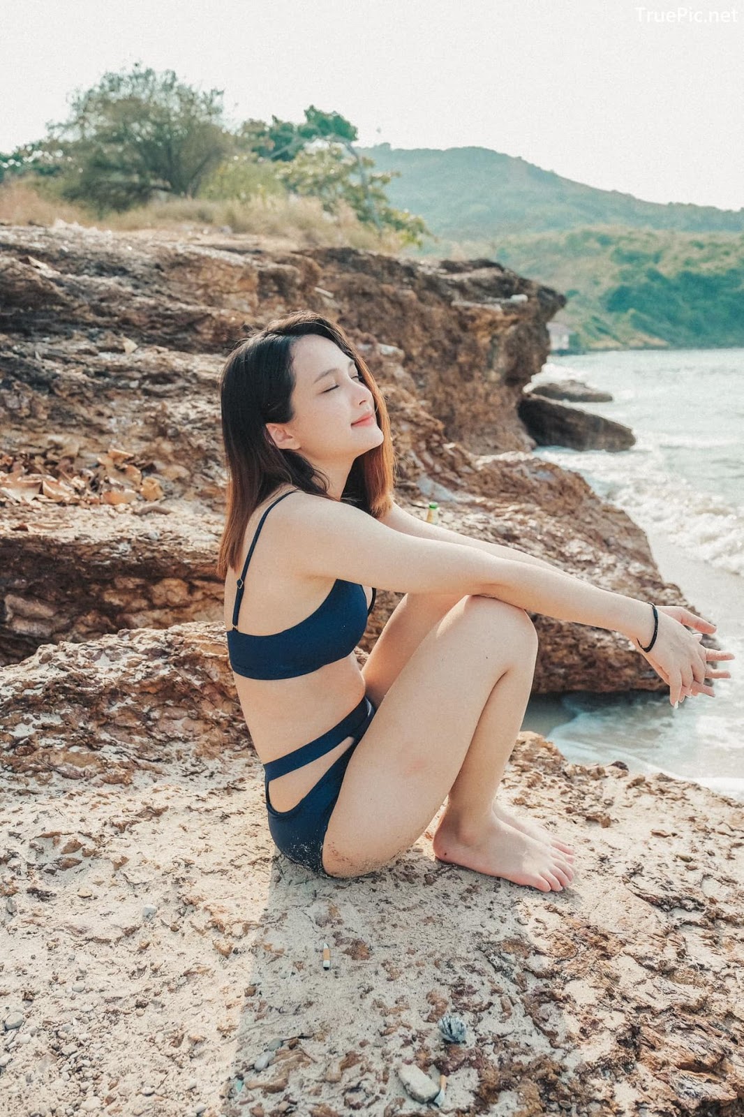 Image Thailand Model - Catherina Nybraaten - Dark Blue Bikini - TruePic.net - Picture-28