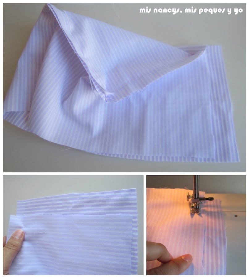 mis nancys, mis peques y yo, tutorial DIY funda cestas, coser parte vertical funda