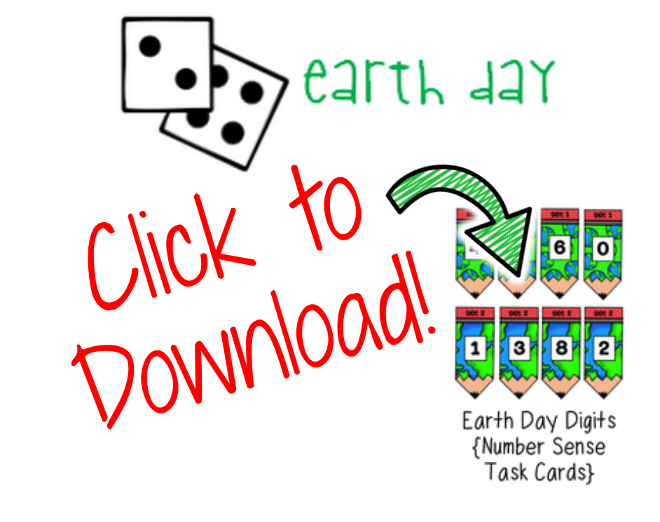 The Classroom Game Nook: Earth Day Digits {Freebie Center}