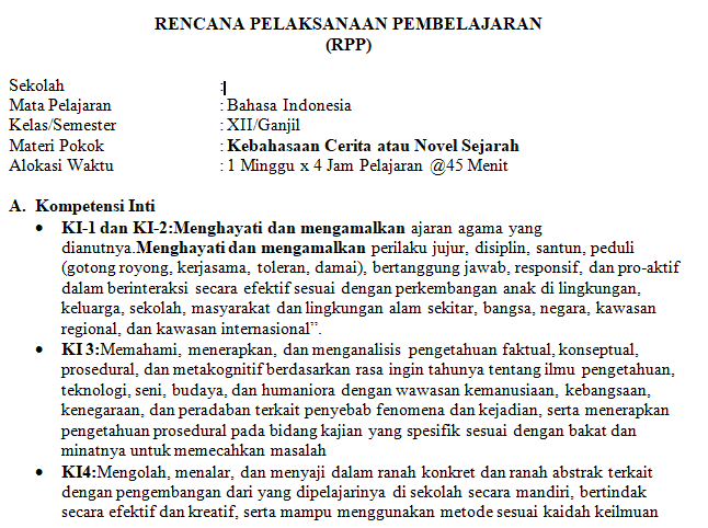 Rpp Kelas Xii Sma Ma Menulis Cerita Sejarah Pribadi Dengan Memerhatikan Kebahasaan Materikita