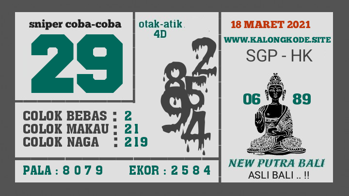 Syair Hongkong Malam Ini Kamis 18032021 Syair SGP Hari