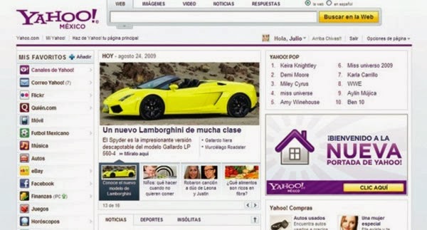 Yahoo México estrena página principal - Noticias 2310