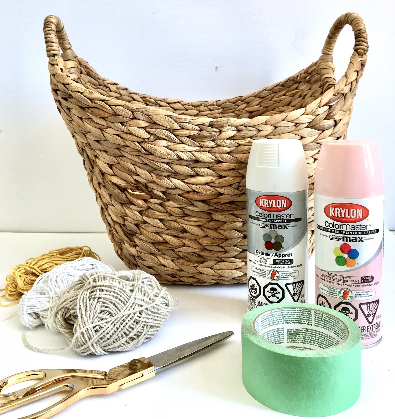 Spray Painted Paint Dipped Basket Harlow & Thistle