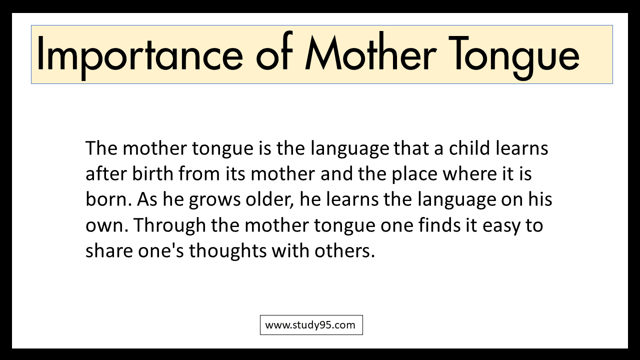 short essay about my mother tongue