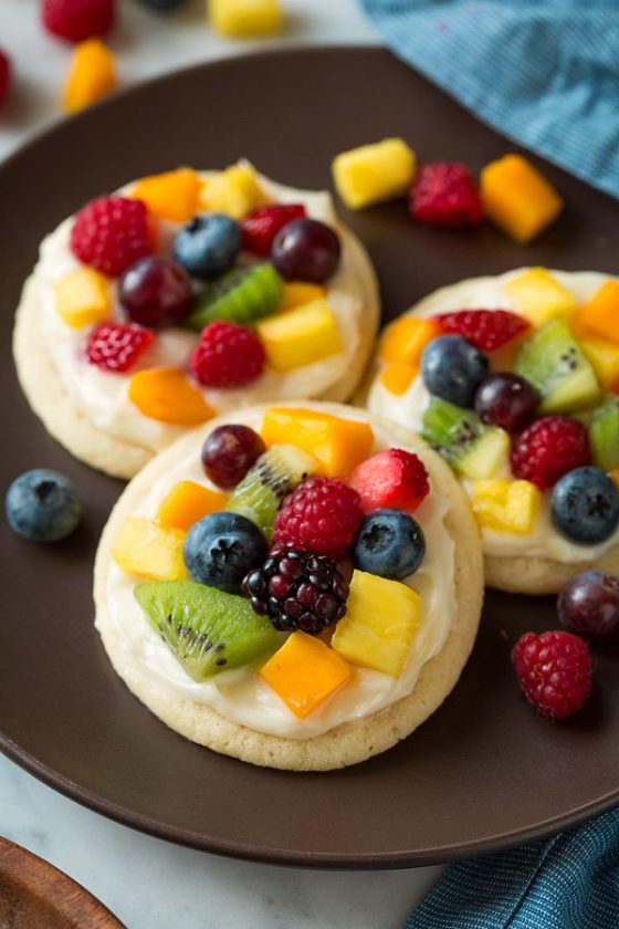 Sugar Cookie Fruit Pizzas Christmas Dessert Delicious My Food