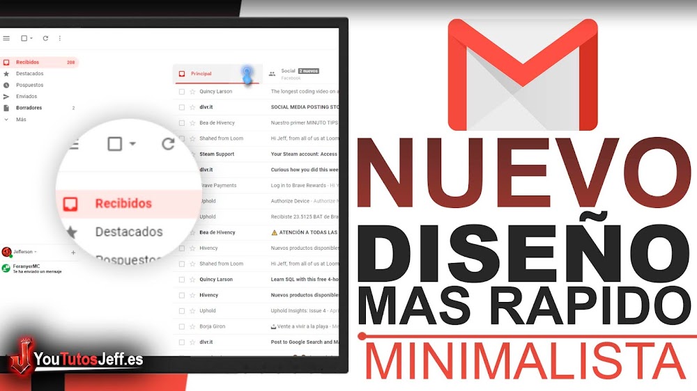 Cambia a Minimalista Gmail, Mucho Mas Rápido y Limpio