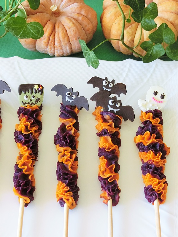 Bon Bon Art Cooking レシピ スイートポテト パンプキンのツイストバー簡単かわいいハロウィンスイーツ