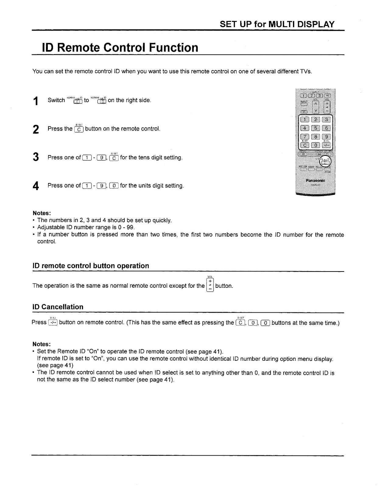 Electro help PANASONIC EUR7636070R REMOTE CONTROL FOR PANASONIC TH37PWD8UK TV MANUAL