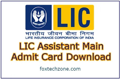 LIC Assistant Mains Admit Card