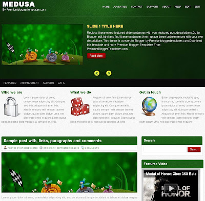 Medusa professional Blog Template